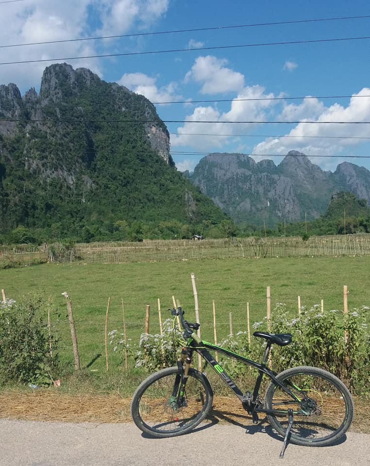 Cycle route to Tham Poukham Cave