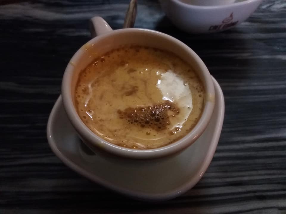 Delicious egg coffee at Giang Cafe.