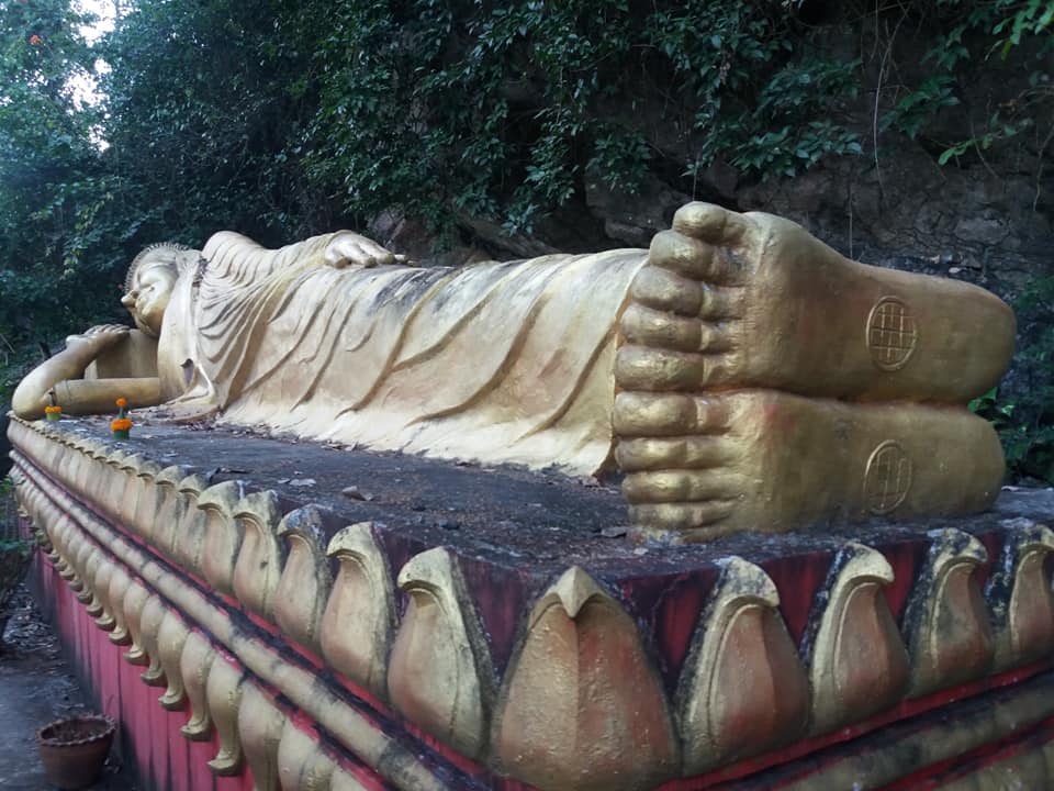 Buddha on the climb up Mount Phousi