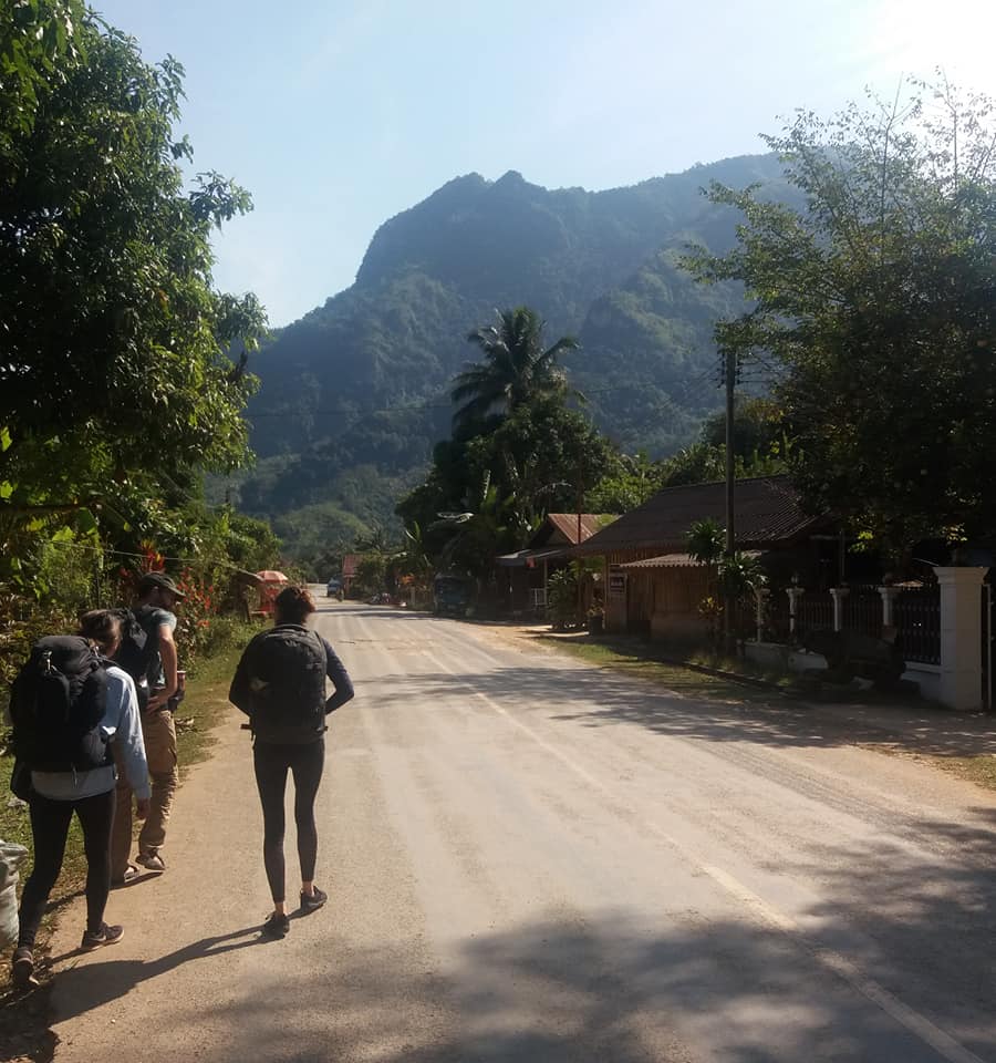 Walking into Nong Khiaw