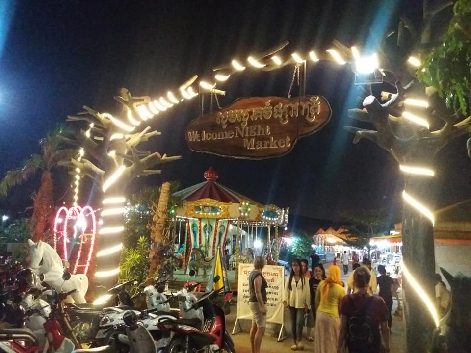 Entrance to Bokor Night Market.