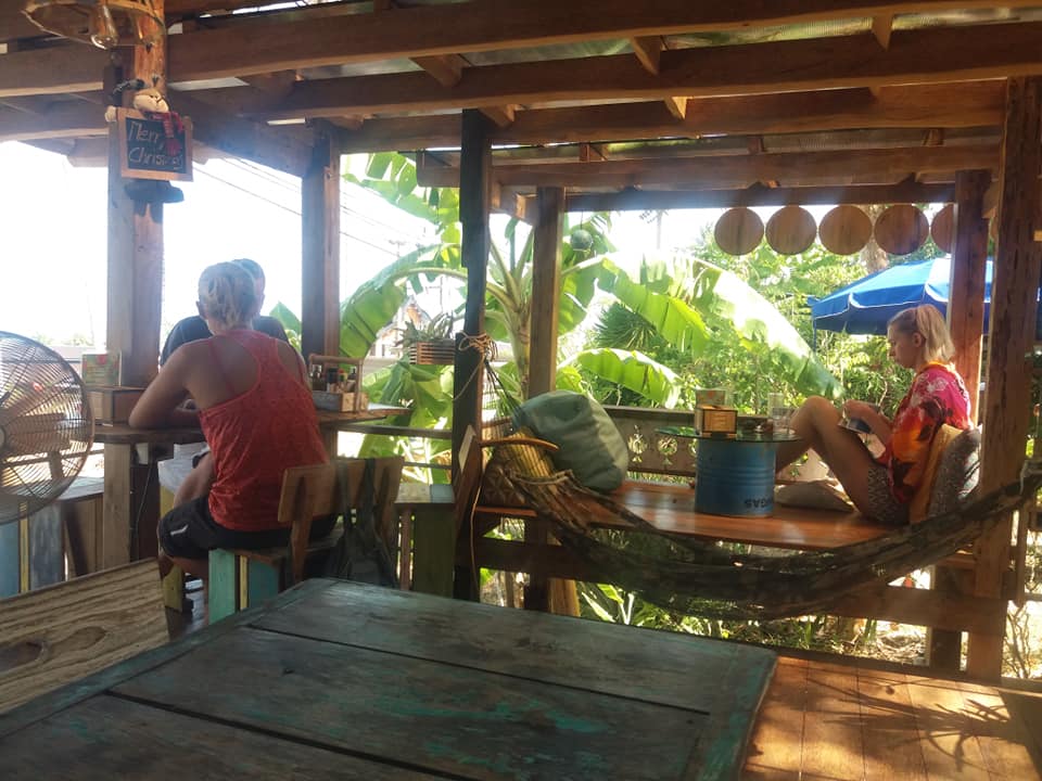 Relaxing at Chaba Cafe and Gallery, Koh Yao NNoi.